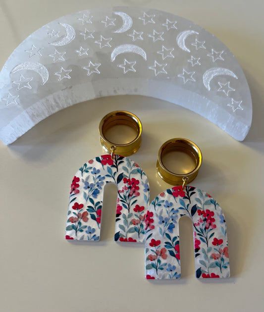Floral Arch Dangle Plugs