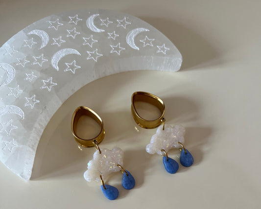 Rain Cloud Dangle Plugs