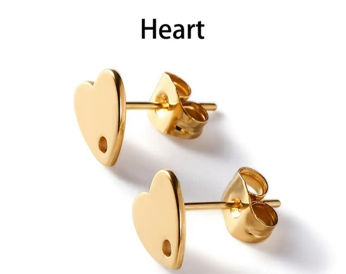 Heart Stud Earrings Add On (Non-stretched Ears)