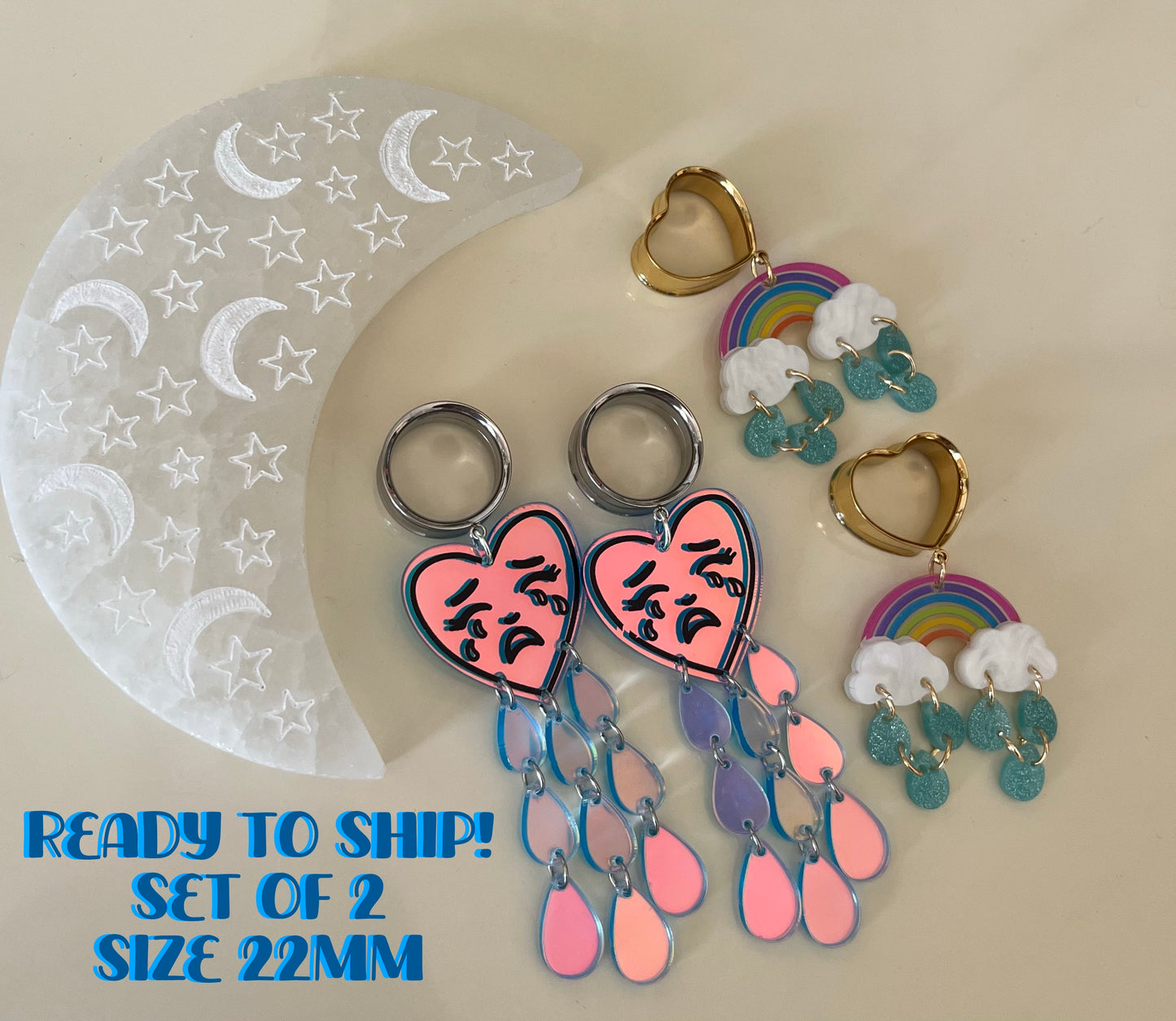 Size 22mm Pair of 2 Gauge Earrings