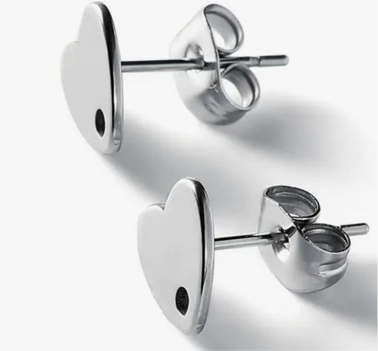 Heart Stud Earrings Add On (Non-stretched Ears)