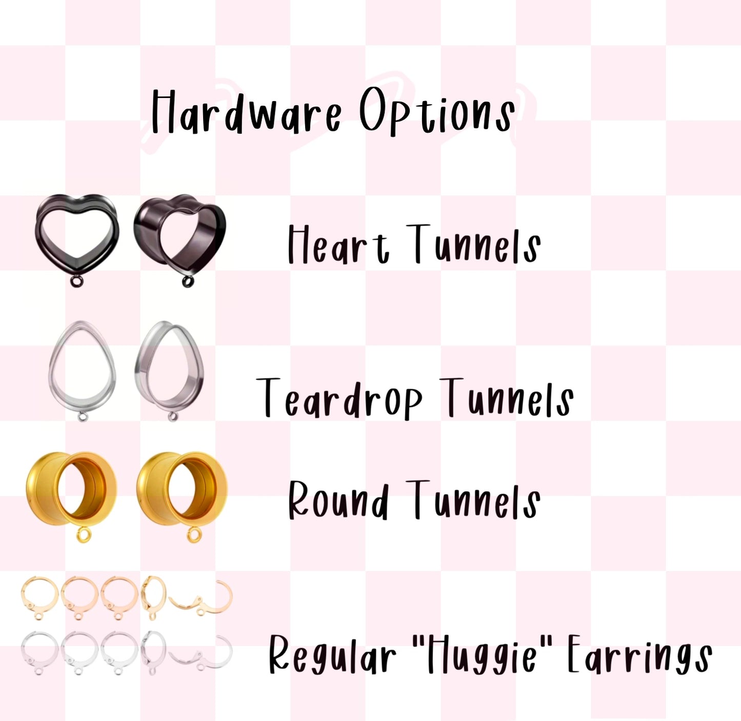 Christmas Hat Ghost Dangle Plugs