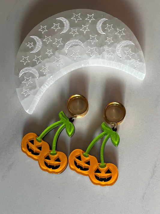 Pumpkin Cherry Dangle Plugs
