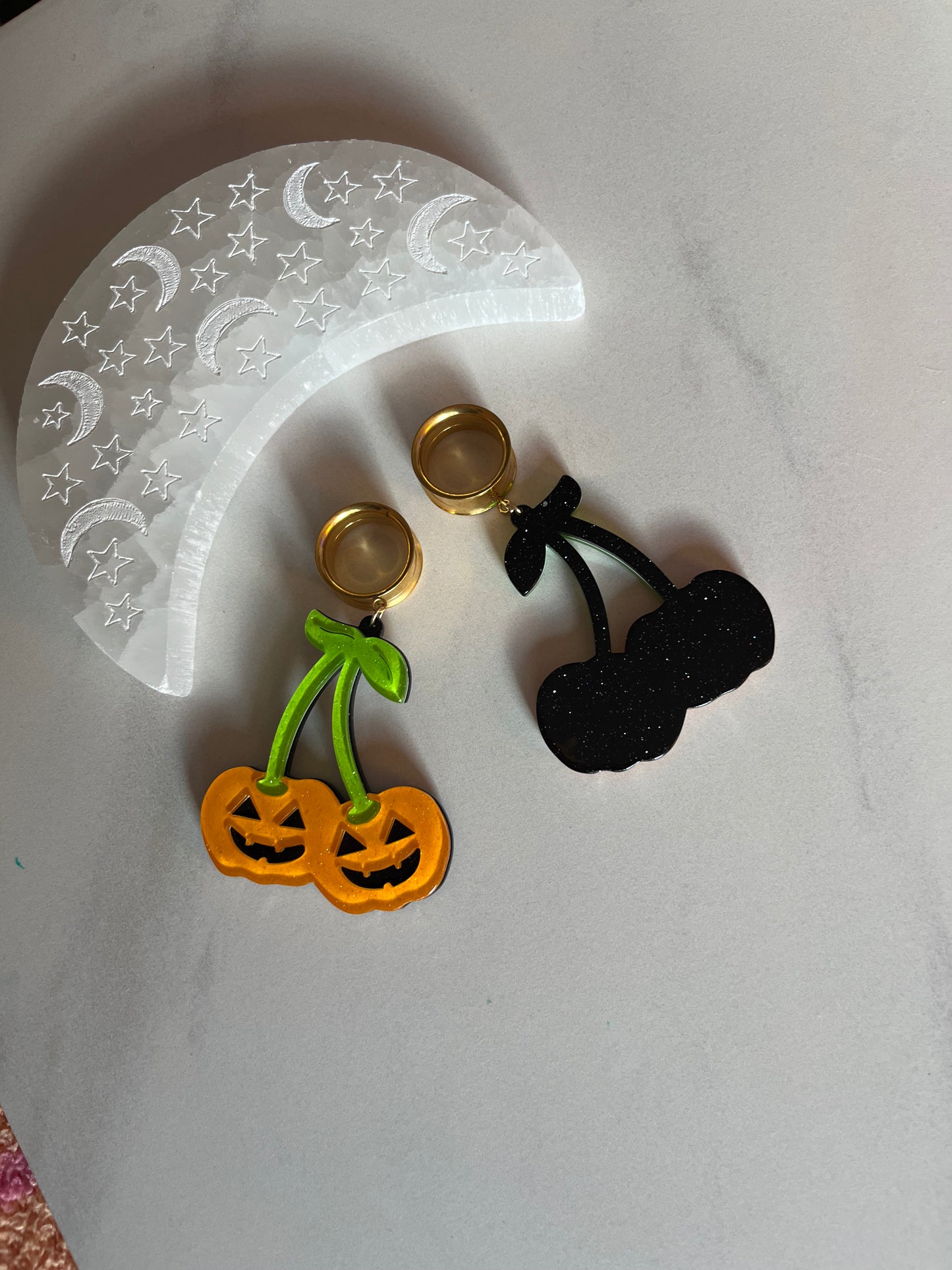 Pumpkin Cherry Dangle Plugs