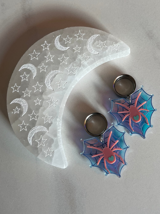 Coquette Spider Web Dangle Plugs