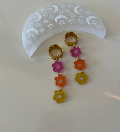 Warm Daisy Dangle Plugs