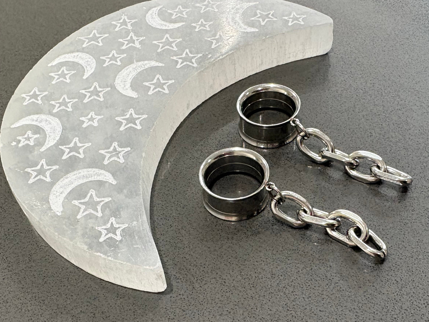 Silver Chain Dangle Plugs