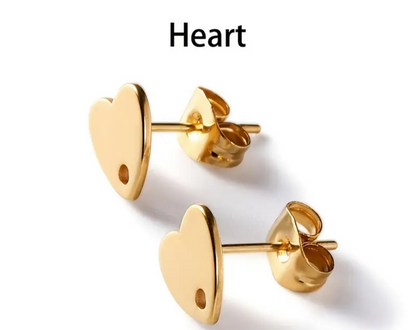 Heart Stud Earrings Add On (Non-stretched Ears)