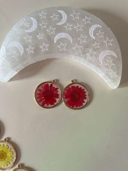 Pressed Floral Dangle Plugs