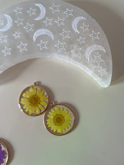 Pressed Floral Dangle Plugs