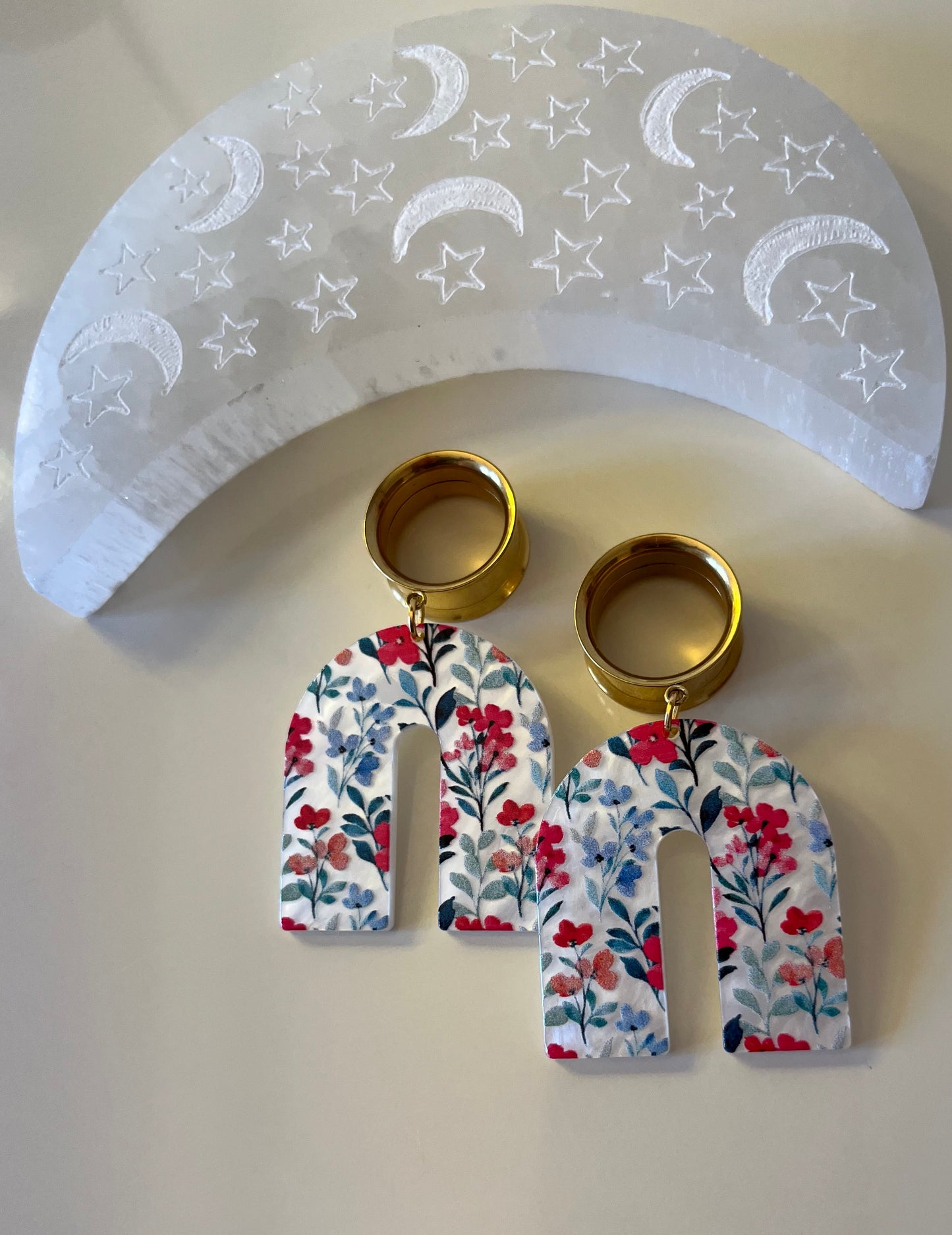 Floral Arch Dangle Plugs