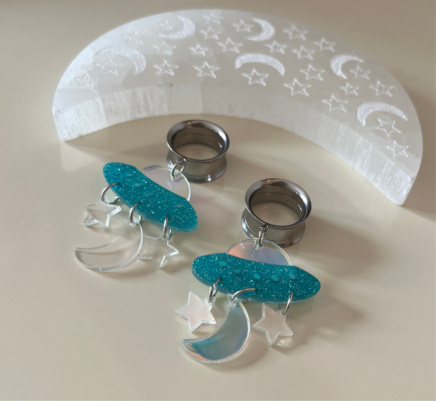Glitter UFO Dangle Plugs