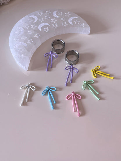 Pastel Bow Dangle Plugs