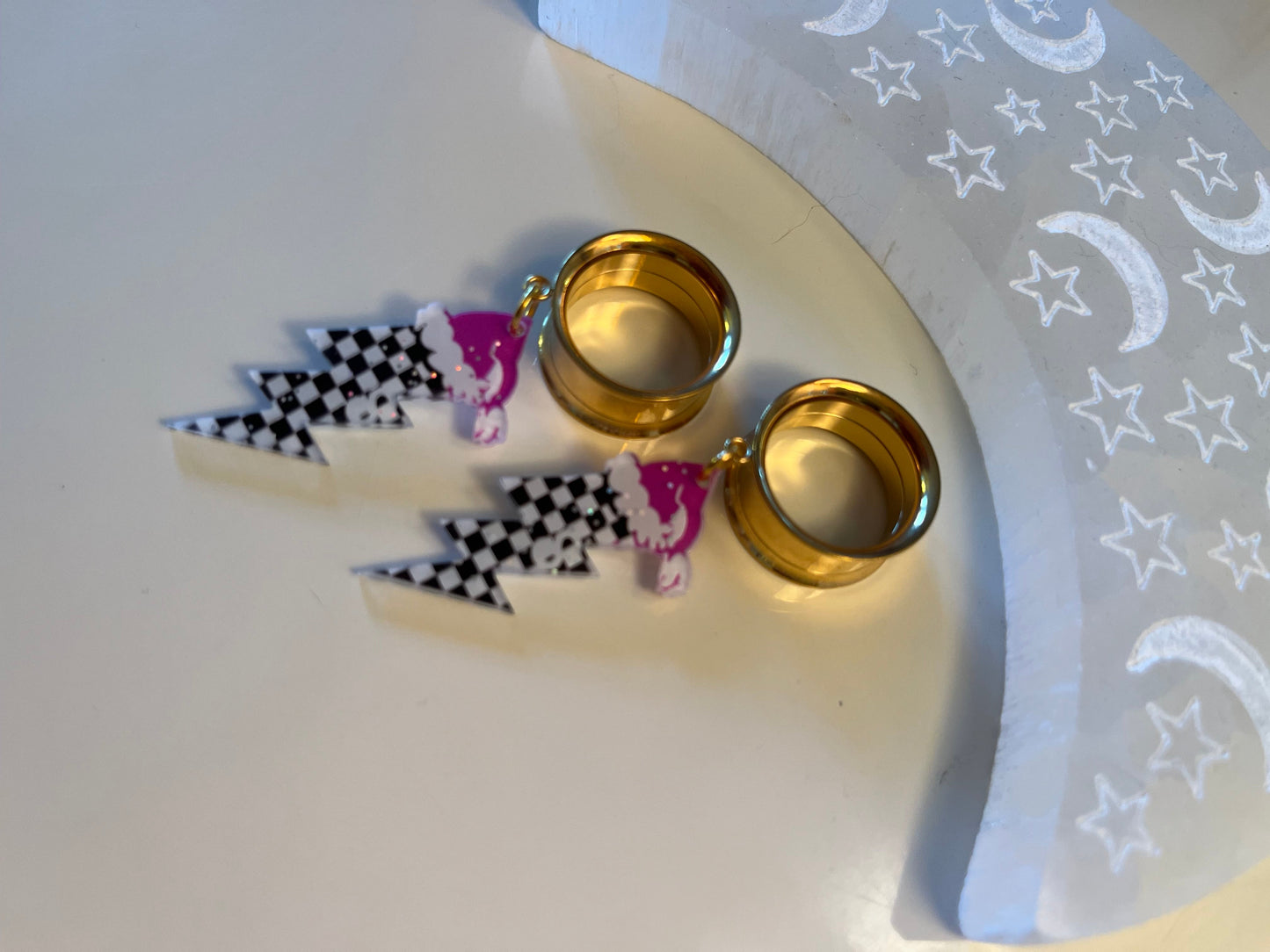 Holiday Lightening Bolt Dangle Plugs