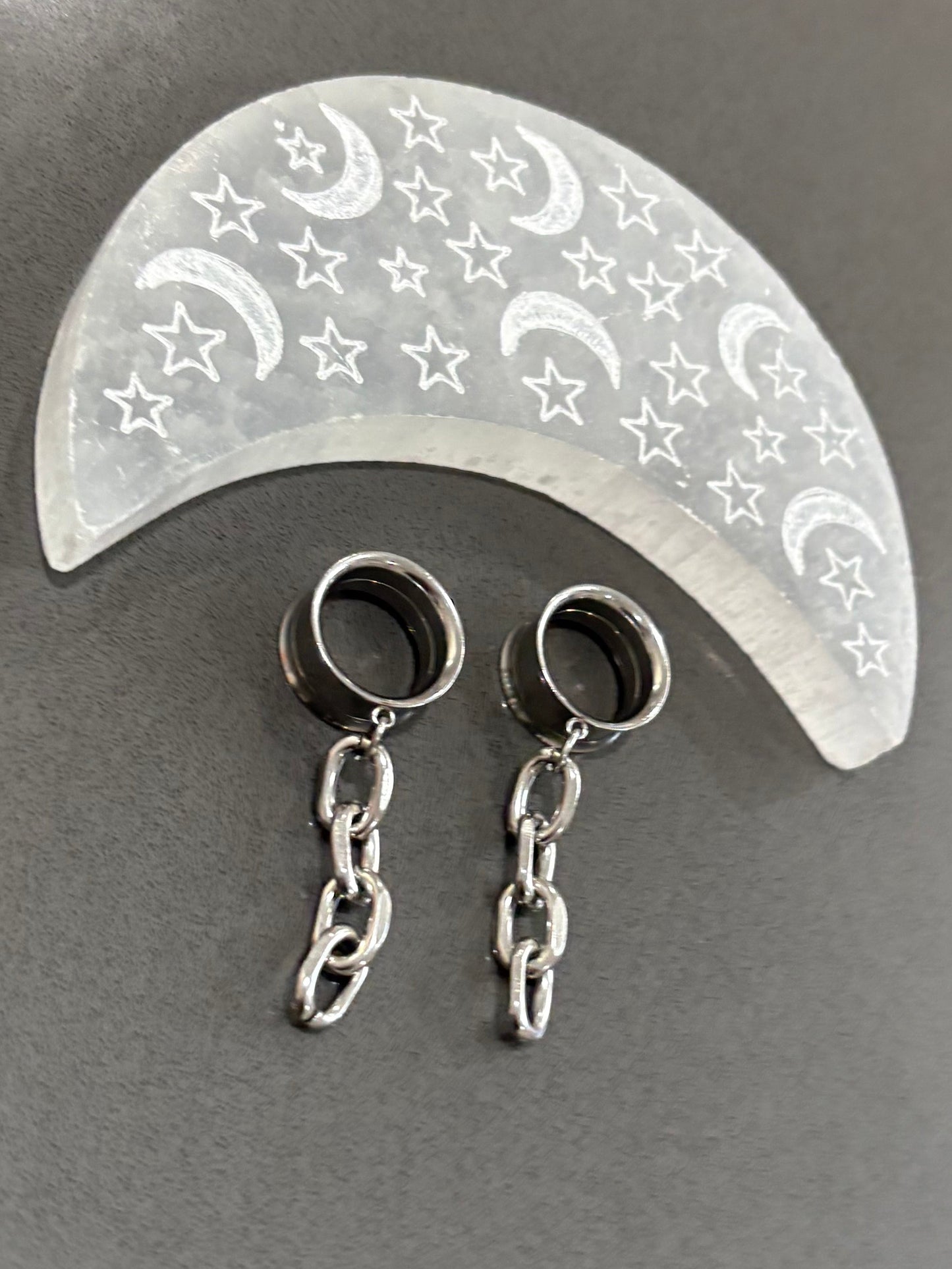 Silver Chain Dangle Plugs