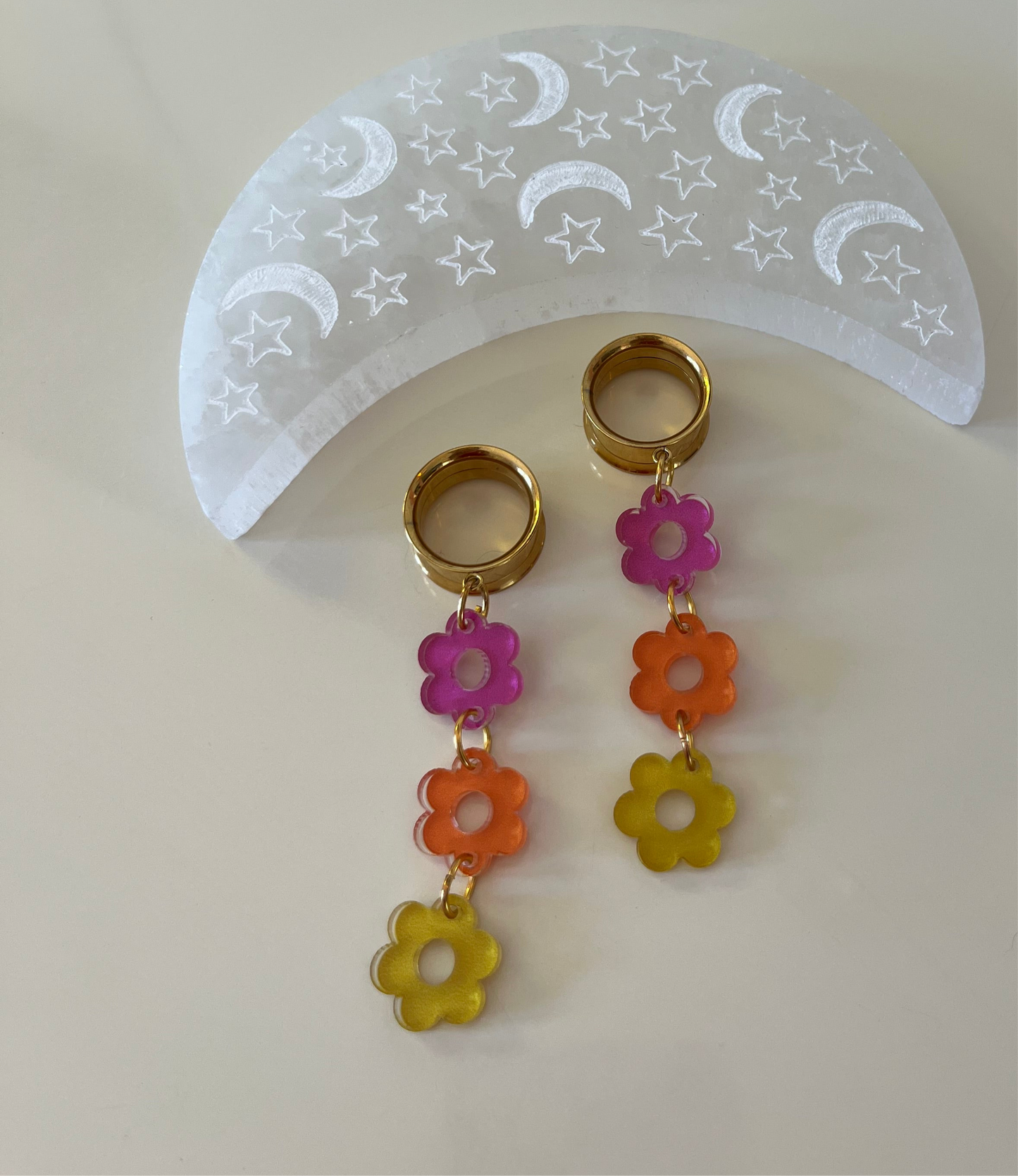 Warm Daisy Dangle Plugs