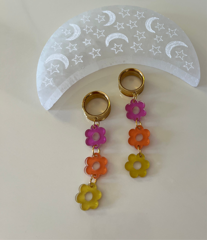 Warm Daisy Dangle Plugs