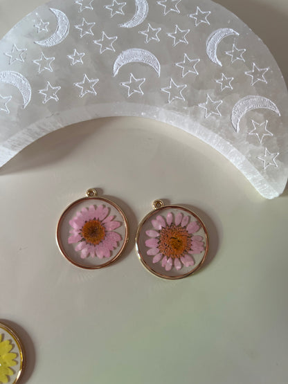Pressed Floral Dangle Plugs