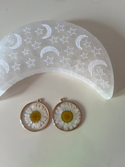 Pressed Floral Dangle Plugs
