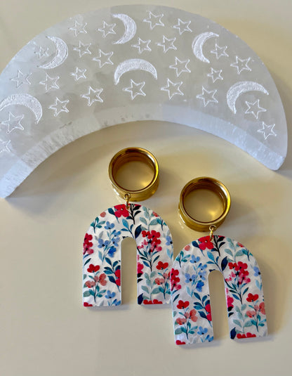 Floral Arch Dangle Plugs