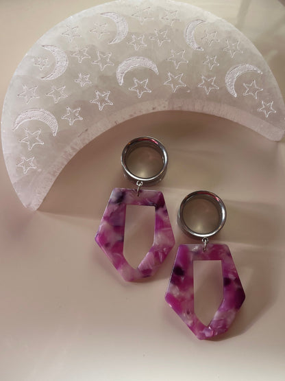 Purple Tortoise Dangle Plugs