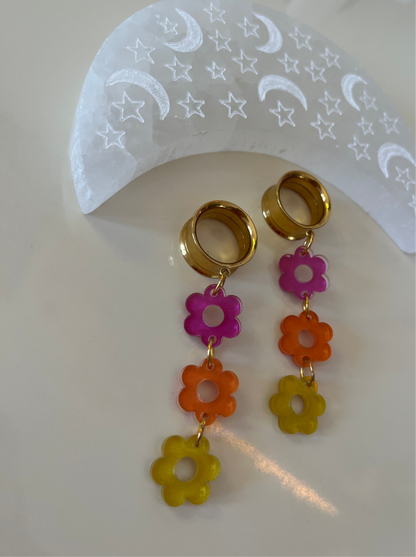 Warm Daisy Dangle Plugs