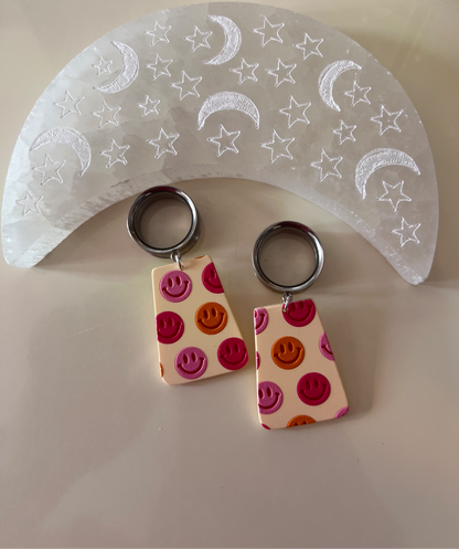 Retro Smiley Dangle Plugs
