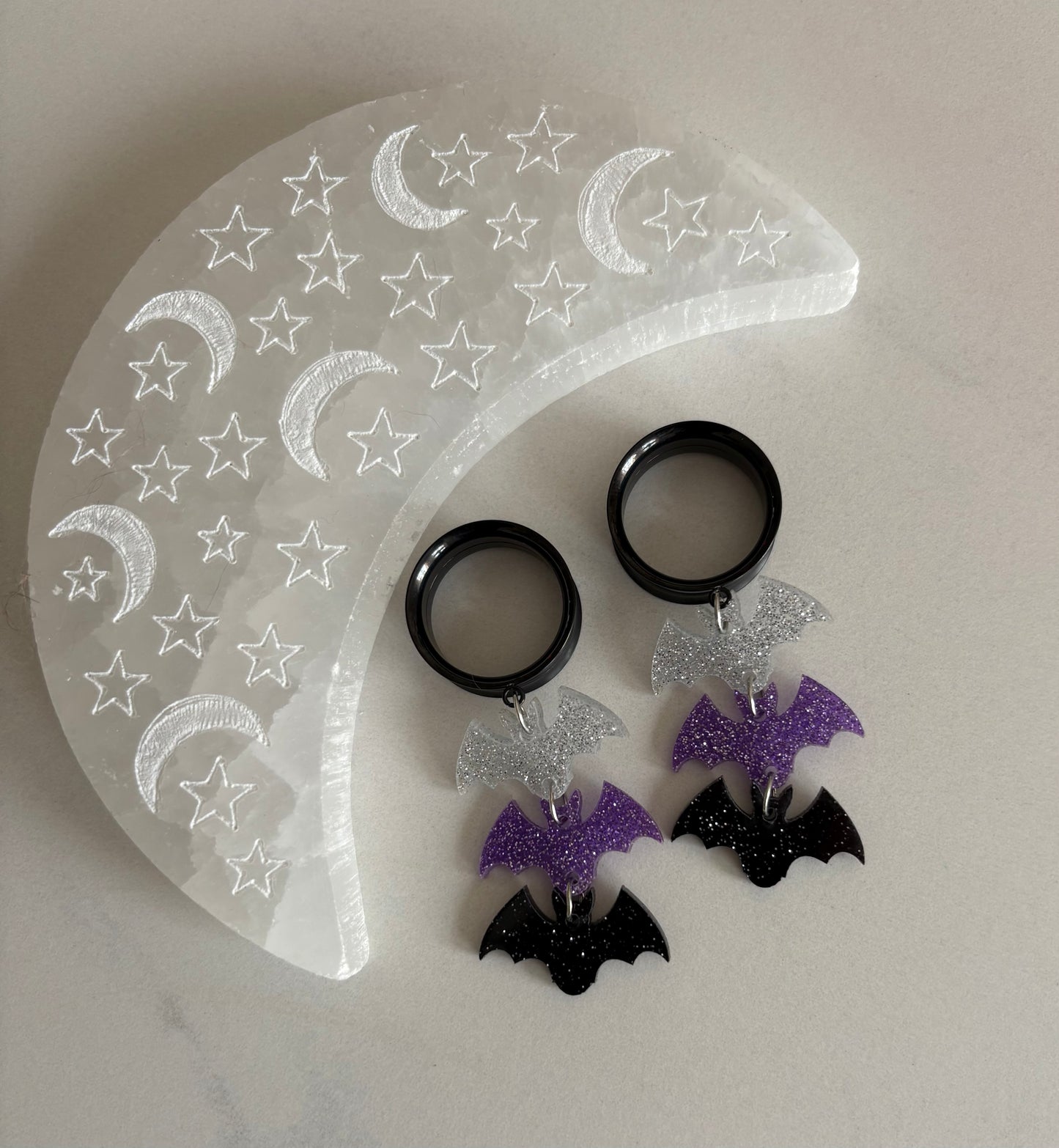Glitter Bats Dangle Plugs