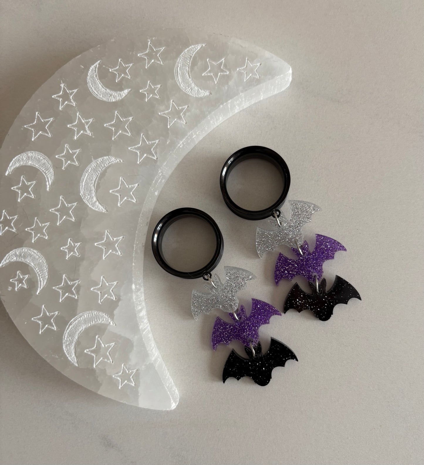 Glitter Bats Dangle Plugs