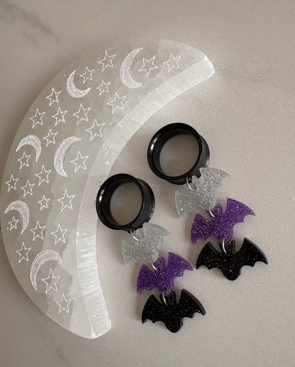 Glitter Bats Dangle Plugs