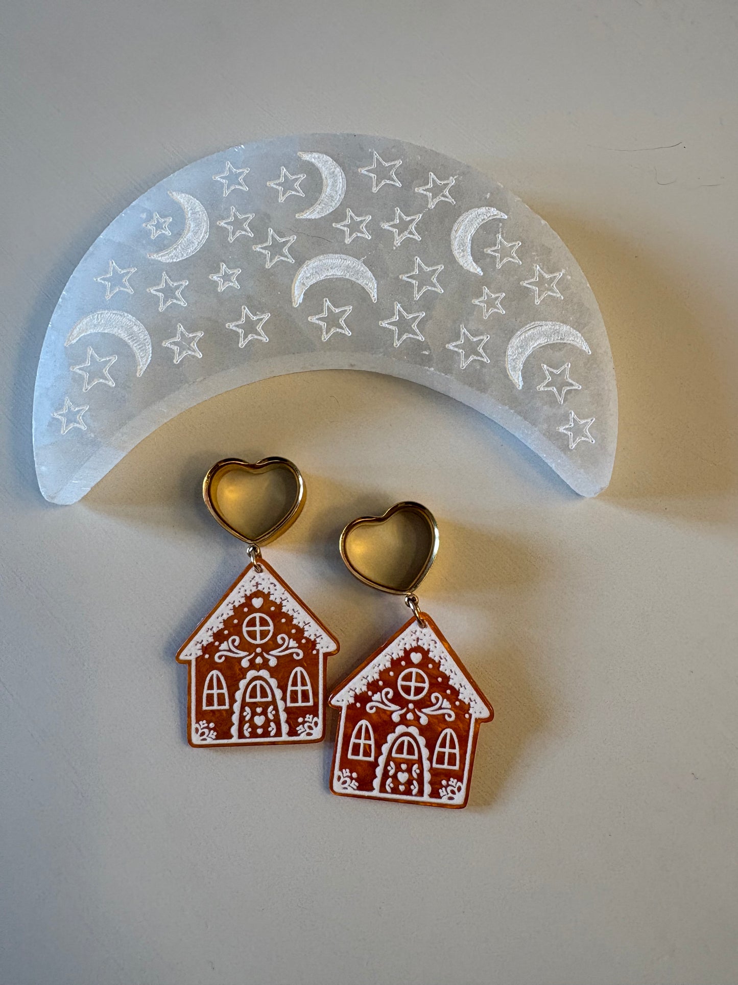 Gingerbread House Dangle Plugs