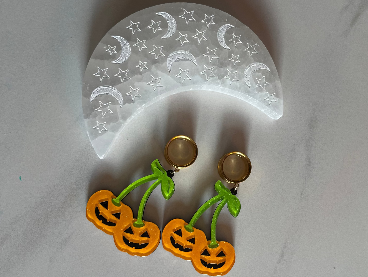 Pumpkin Cherry Dangle Plugs