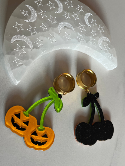 Pumpkin Cherry Dangle Plugs