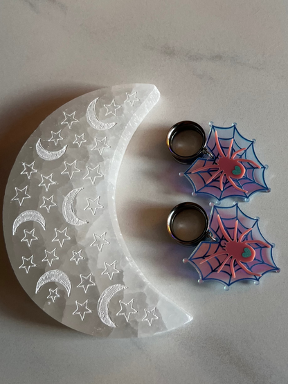 Coquette Spider Web Dangle Plugs