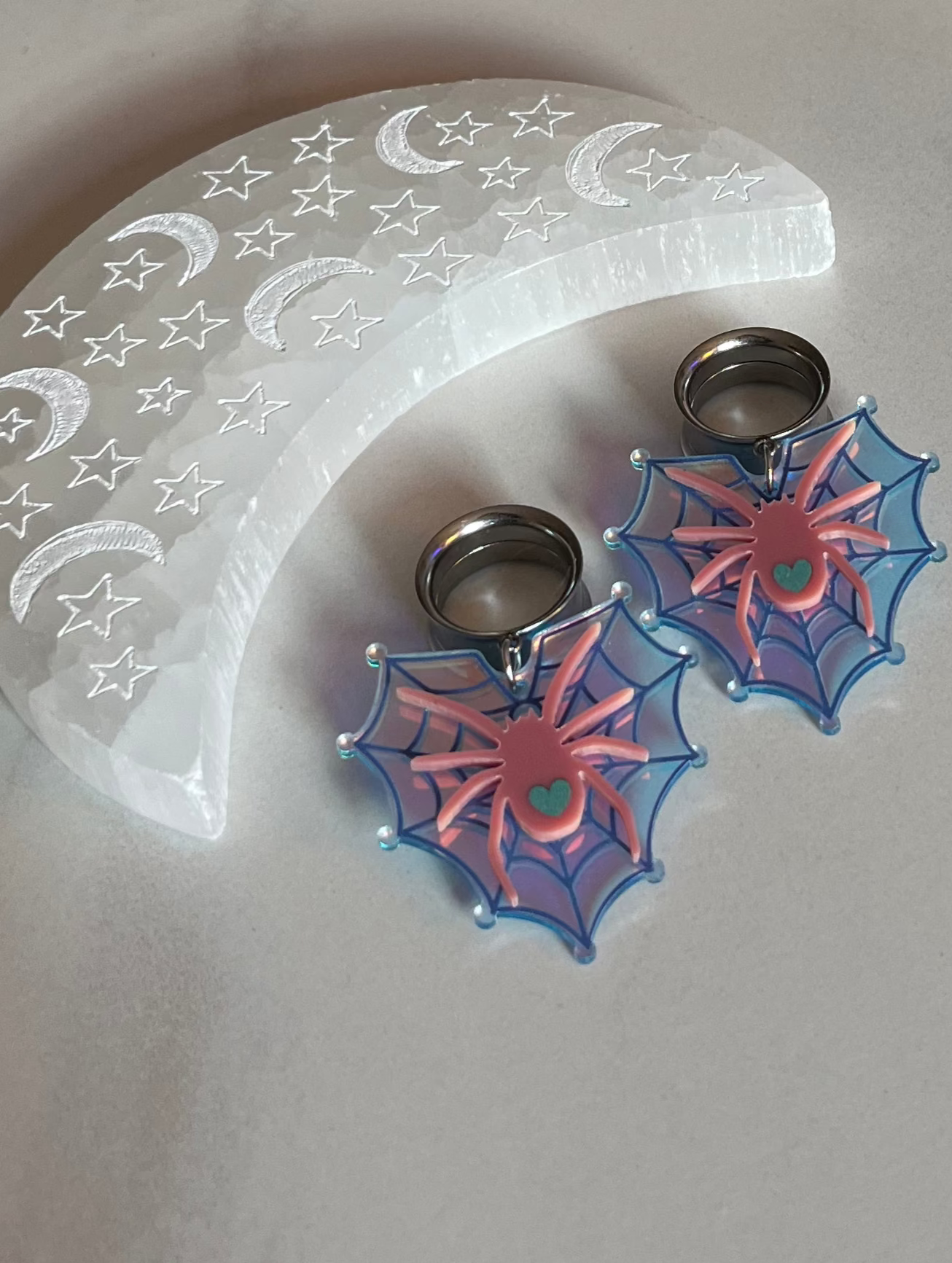 Coquette Spider Web Dangle Plugs