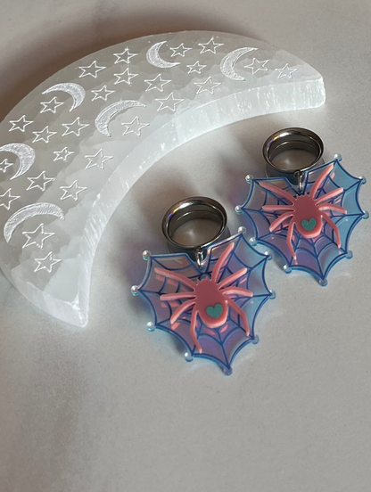 Coquette Spider Web Dangle Plugs