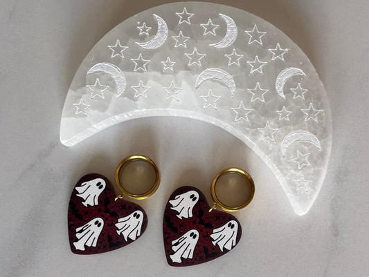 Ghost Heart Dangle Plugs