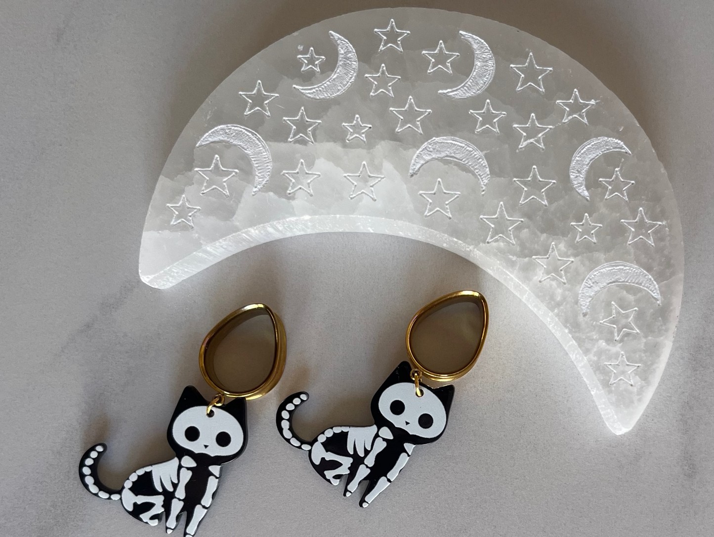 Spooky Kitty Dangle Plugs